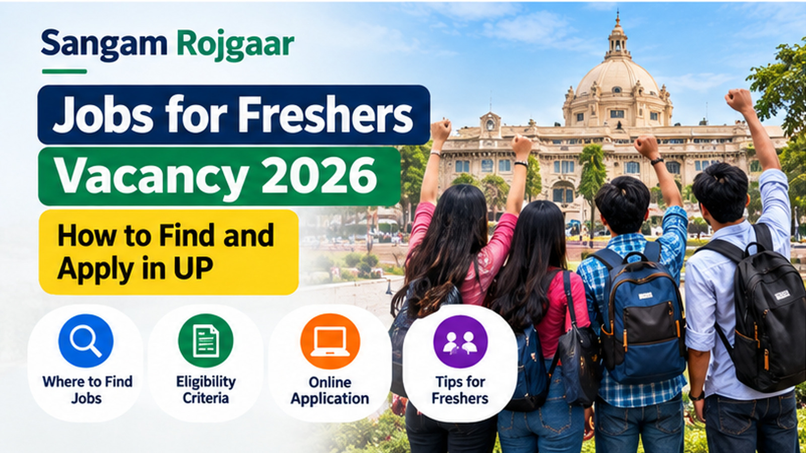 Rojgar Sangam vacancies for freshers in Uttar Pradesh 2026, job search and eligibility