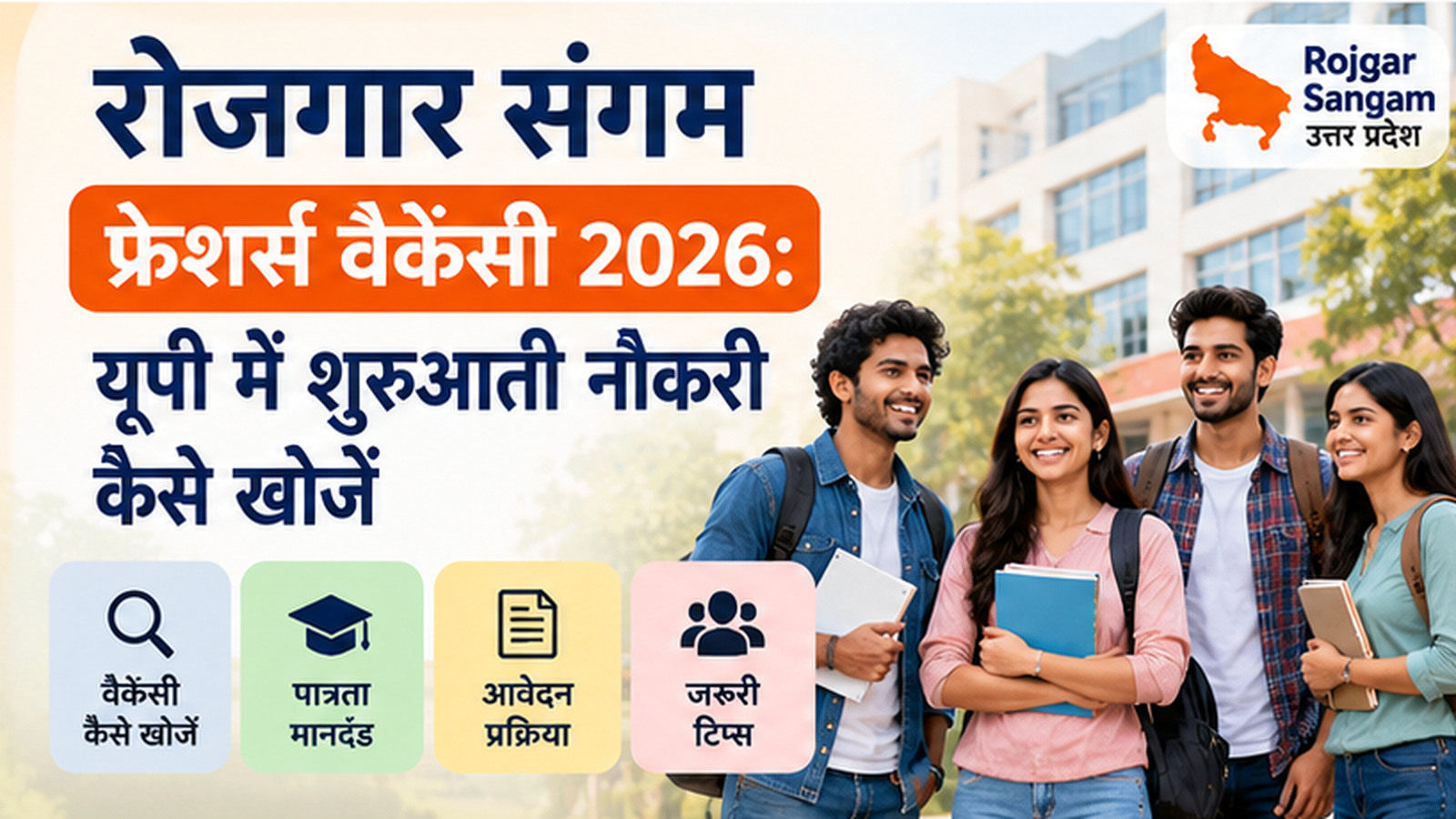 रोजगार संगम फ्रेशर्स वैकेंसी 2026 यूपी में शुरुआती नौकरियां और आवेदन